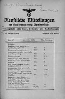 Dienstliche Mitteilungen die Stadtverwaltung Litzmannstadt 19 lipiec 1941 nr 17
