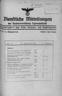 Dienstliche Mitteilungen die Stadtverwaltung Litzmannstadt 29 wrzesień 1941 nr 23