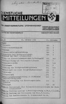 Dienstliche Mitteilungen die Stadtverwaltung Litzmannstadt 24 październik 1941 nr 25
