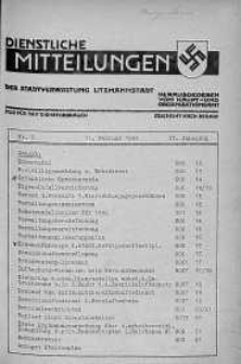 Dienstliche Mitteilungen die Stadtverwaltung Litzmannstadt 11 luty 1943 nr 2