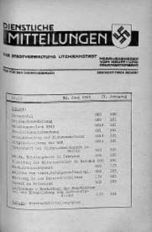 Dienstliche Mitteilungen die Stadtverwaltung Litzmannstadt 30 czerwiec 1943 nr 10
