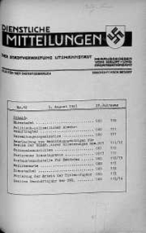 Dienstliche Mitteilungen die Stadtverwaltung Litzmannstadt 3 sierpień 1943 nr 12