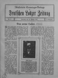Illustrierte Sonntagsbeilage zur Deutschen Lodzer Zeitung 16 styczeń 1916 nr 3