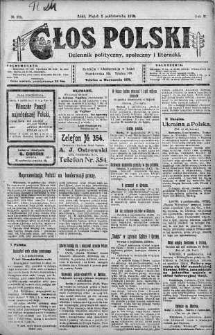 Głos Polski : dziennik polityczny, społeczny i literacki 3 październik 1919 nr 271
