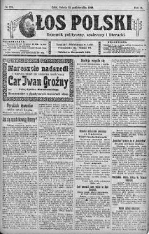 Głos Polski : dziennik polityczny, społeczny i literacki 11 październik 1919 nr 279