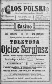 Głos Polski : dziennik polityczny, społeczny i literacki 18 październik 1919 nr 286