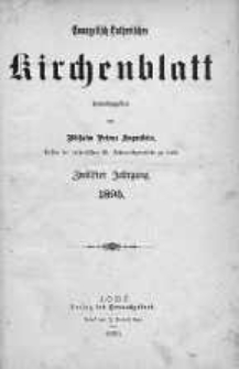 Evangelisch-Lutherisches Kirchenblatt 3 styczeń 1895 nr 1