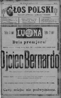 Głos Polski : dziennik polityczny, społeczny i literacki 21 październik 1919 nr 289
