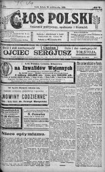 Głos Polski : dziennik polityczny, społeczny i literacki 25 październik 1919 nr 293