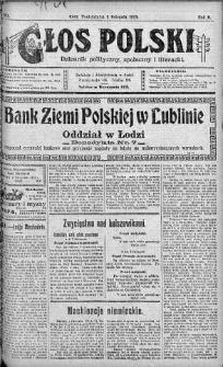 Głos Polski : dziennik polityczny, społeczny i literacki 3 listopad 1919 nr 301