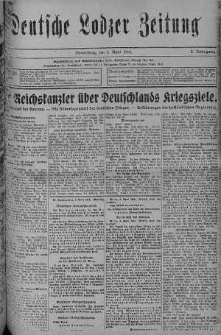 Deutsche Lodzer Zeitung 6 kwiecień 1916 nr 96