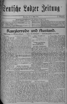 Deutsche Lodzer Zeitung 9 kwiecień 1916 nr 99
