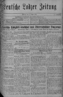 Deutsche Lodzer Zeitung 10 kwiecień 1916 nr 100