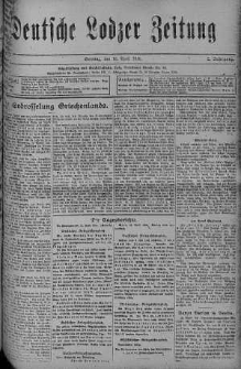 Deutsche Lodzer Zeitung 16 kwiecień 1916 nr 106