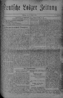 Deutsche Lodzer Zeitung 21 kwiecień 1916 nr 111