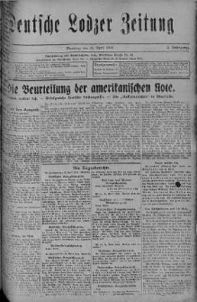 Deutsche Lodzer Zeitung 25 kwiecień 1916 nr 114