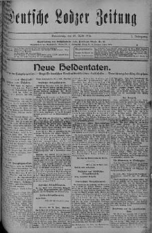 Deutsche Lodzer Zeitung 27 kwiecień 1916 nr 116