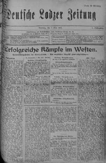 Deutsche Lodzer Zeitung 7 maj 1916 nr 126