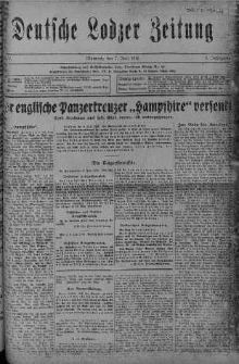 Deutsche Lodzer Zeitung 7 czerwiec 1916 nr 157