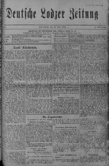 Deutsche Lodzer Zeitung 10 czerwiec 1916 nr 160