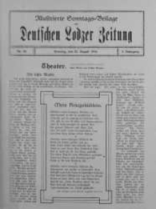 Illustrierte Sonntagsbeilage zur Deutschen Lodzer Zeitung 20 sierpień 1916 nr 33