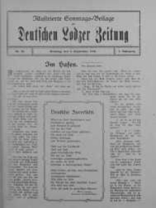 Illustrierte Sonntagsbeilage zur Deutschen Lodzer Zeitung 3 wrzesień 1916 nr 35