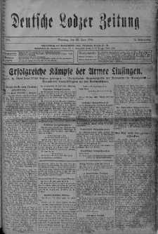 Deutsche Lodzer Zeitung 27 czerwiec 1916 nr 176