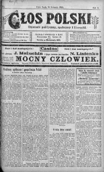 Głos Polski : dziennik polityczny, społeczny i literacki 19 listopad 1919 nr 317