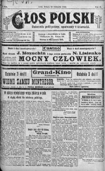 Głos Polski : dziennik polityczny, społeczny i literacki 22 listopad 1919 nr 320