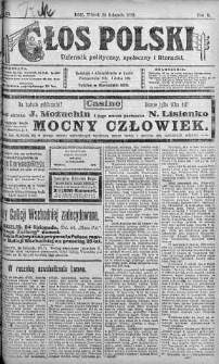 Głos Polski : dziennik polityczny, społeczny i literacki 25 listopad 1919 nr 323
