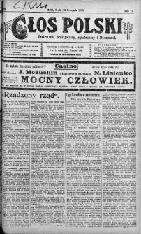 Głos Polski : dziennik polityczny, społeczny i literacki 26 listopad 1919 nr 324