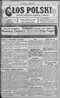 Głos Polski : dziennik polityczny, społeczny i literacki 5 grudzień 1919 nr 333