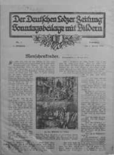 Illustrierte Sonntagsbeilage zur Deutschen Lodzer Zeitung 7 styczeń 1917 nr 1