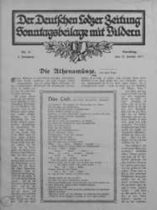 Illustrierte Sonntagsbeilage zur Deutschen Lodzer Zeitung 21 styczeń 1917 nr 3