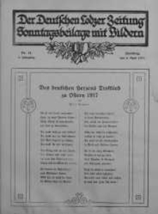 Illustrierte Sonntagsbeilage zur Deutschen Lodzer Zeitung 8 kwiecień 1917 nr 14