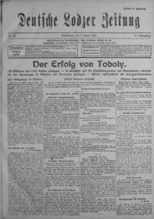 Deutsche Lodzer Zeitung 7 kwiecień 1917 nr 95