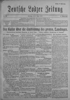 Deutsche Lodzer Zeitung 8 kwiecień 1917 nr 96