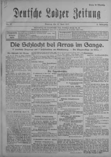 Deutsche Lodzer Zeitung 10 kwiecień 1917 nr 97