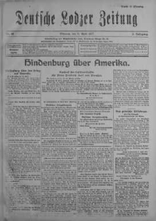 Deutsche Lodzer Zeitung 11 kwiecień 1917 nr 98