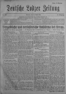 Deutsche Lodzer Zeitung 15 kwiecień 1917 nr 102