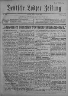 Deutsche Lodzer Zeitung 16 kwiecień 1917 nr 103
