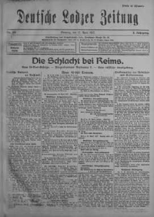 Deutsche Lodzer Zeitung 17 kwiecień 1917 nr 104