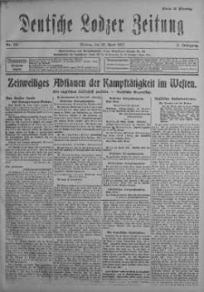 Deutsche Lodzer Zeitung 23 kwiecień 1917 nr 110