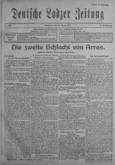 Deutsche Lodzer Zeitung 25 kwiecień 1917 nr 112