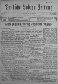 Deutsche Lodzer Zeitung 26 kwiecień 1917 nr 113