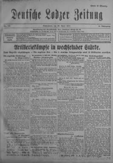 Deutsche Lodzer Zeitung 28 kwiecień 1917 nr 115