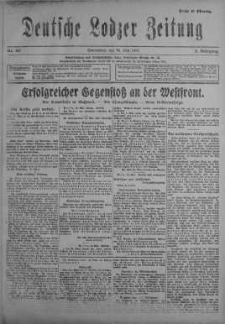 Deutsche Lodzer Zeitung 19 maj 1917 nr 136