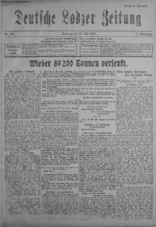 Deutsche Lodzer Zeitung 27 maj 1917 nr 144
