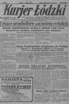 Kurjer Łódzki 1931 IV, Nr 177 - 237