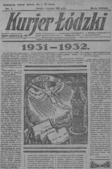 Kurjer Łódzki 1932 I, Nr 1 - 60